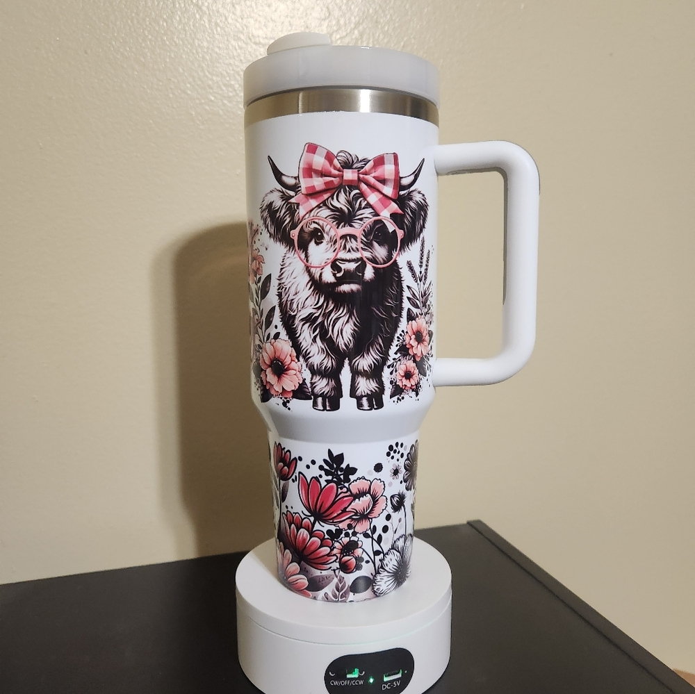 A Little Moody Highland Cow 40oz Tumbler